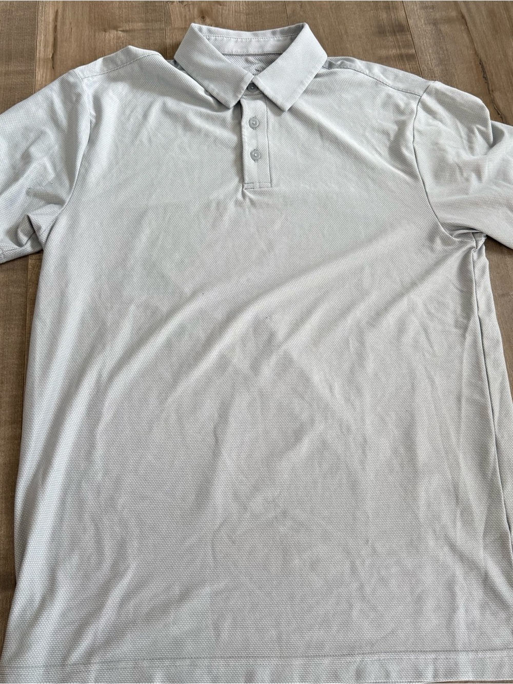 Under Armour Short Sleeve Polo Gray Micro Stitch Men Small Golf Performance Prep